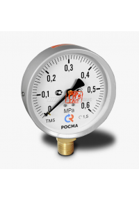 Манометр общетехнический 100мм, Тип - ТМ-510Р, радиальное присоединение, G1/2,  к.т. 1,5, Модель 2