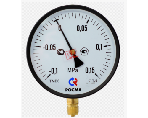 Мановакуумметр общетехнический 150мм, Тип - ТМВ-610Р, радиальное присоединение, G1/2, к.т. 1,0